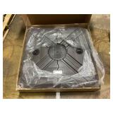 Outsunny Fillable Patio Cantilever Umbrella Base with Wheels, Heavy-duty Offset Umbrella Weights with Easy-Fill Spouts, Steel Cross Base, 430lbs Sand or 375lbs Water Filled, Coffee