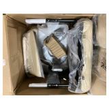 HOMCOM 10-Point Massage Recliner Chair, Vibration Massage Sofa with Ottoman Footrest, Faux Leather and Swivel Wood Base for Living Room & Bedroom, Beige