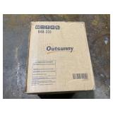 Outsunny 14" x 17" Ceramic Garden Stool with Double-Coin Knotted Ring Design & Strong Glazed Material, Decorative End Table, Home Collection, Antique Blue