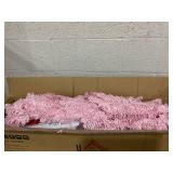 HOMCOM 8ft Unlit Pencil Artificial Christmas Tree with Realistic Branches and 618 Tips, Plastic Base, Pink