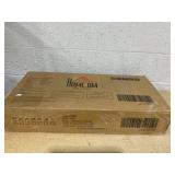 HOMCOM Under Sink Bathroom Cabinet, Pedestal Sink Storage Cabinet with 2 Doors, Shelf and U-Shape, Black