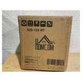 HOMCOM Electric Fireplace Heater, Freestanding Fireplace Stove with Realistic Flames Overheating Protection 750W/1500W, White