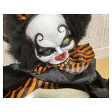 Outsunny 67" Life Size Outdoor Halloween Decorations Talking Circus Clown, Animatronic Animated Prop, Decor with Sound and Motion Activated Light Up Eyes, Laughter (Used, Maybe Missing Hardware. Missi