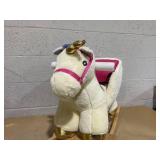 Qaba Kids Rocking Horse, Unicorn with Realistic Sound, Safety Belt & Wooden Base for 18-36 Months