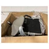 HOMCOM Swivel Recliner, Manual PU Leather Armchair with Ottoman Footrest for Living Room, Office, Bedroom, Gray