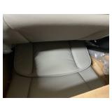 HOMCOM Swivel Recliner, Manual PU Leather Armchair with Ottoman Footrest for Living Room, Office, Bedroom, Gray