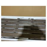 Costway Outdoor Fir Wood Bench with Foldable Middle Table, Gray