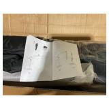 Costway NP12389NY 10 ft. Solar Offset Hanging Umbrella with Base & LED Lights - Navy