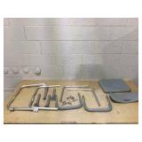 Medline Shower Chair with Backrest and Padded Armrests Aluminum 350lbs Gray 1Ct