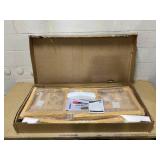 Outsunny 4FT Folding Outdoor Bench, 2-Seater Wooden Garden Bench with Slatted eat and Back, Patio Bench Outdoor Loveseat with Armrests for Backyard, Porch, Park, Natural