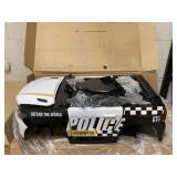 Costway 12V Kids Ride on Police Car with Remote and Siren Flashing Lights-White (Maybe Missing Hardware)