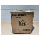 HOMCOM Electric Fireplace Stove, 18" Freestanding Fireplace Heater with Realistic Flame, Overheating Protection, Portable, 750W/1500W, Black