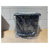 HOMCOM Electric Fireplace Stove, 18" Freestanding Fireplace Heater with Realistic Flame, Overheating Protection, Portable, 750W/1500W, Black