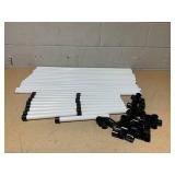 PawHut 4 Piece Dog Agility Training Equipment for Dog Agility Course with Adjustable Height Jump Bars, Included Carry Bag, & Displacing Top Bar, White