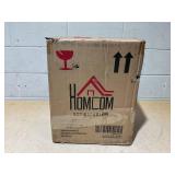 HOMCOM Fireplace Stove, Electric Fireplace Heater with Realistic LED Flames and Logs, 725W/1450W, Black