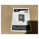 HOMCOM Fireplace Stove, Electric Fireplace Heater with Realistic LED Flames and Logs, 725W/1450W, Black