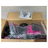 Aosom NO Power Kids Ride On Push Car, Ride Racer, Foot-to-floor Sliding Car, Walking ATV Toy with Music, Lights, for 1.5-3 Years Old, Pink