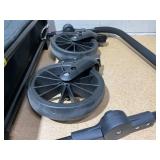 Aosom 2-in-1 Pet Bike Trailer for Small Dogs, Road-Visibility Dog Stroller Bicycle Carrier, Weather-Strong Bike Wagon Trailer Sidecar Attachment, White (Damaged One Rim is Bent)