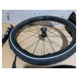 Aosom 2-in-1 Pet Bike Trailer for Small Dogs, Road-Visibility Dog Stroller Bicycle Carrier, Weather-Strong Bike Wagon Trailer Sidecar Attachment, White (Damaged One Rim is Bent)