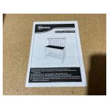 Outsunny 41"x18"x53" Elevated Garden Raised Bed with Shelf and Wheels Solid Wood Planter Flower Herb Boxes for Vegetables Flower Outdoor/Indoor - Brown