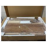 Outsunny 41"x18"x53" Elevated Garden Raised Bed with Shelf and Wheels Solid Wood Planter Flower Herb Boxes for Vegetables Flower Outdoor/Indoor - Brown