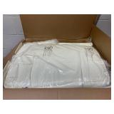 HOMCOM Overstuffed Office Chair, High Back Desk Chair with Foot Rest, Reclining PU Leather Computer Chair, Cream White (Missing Hardware)