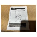 HOMCOM Overstuffed Office Chair, High Back Desk Chair with Foot Rest, Reclining PU Leather Computer Chair, Cream White (Missing Hardware)