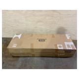 COSTWAY 3-Sided View Electric Fireplace with Floating Mantel 32-inch Wide, 750/1500W Wall Mount 18-inch Fireplace with Remote Control, 12-Color Dimmable Flame & Ambient Light, 8H Timer, White