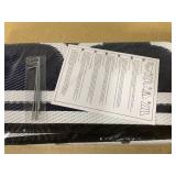 Outsunny 18 ft. W x 9 ft. L Plastic Blue & White Reversible Outdoor RV Rug Patio Floor Mat