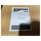 HOMCOM Storage Ottoman Bench, 43.3" Upholstered End of Bed Bench with Wood Legs, Modern Entryway Bench, Beige