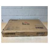 HOMCOM Fold-out Convertible Office Desk, Wall Mount Computer Desk with Blackboard and Side Shelf, White