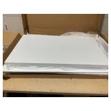 HOMCOM Fold-out Convertible Office Desk, Wall Mount Computer Desk with Blackboard and Side Shelf, White