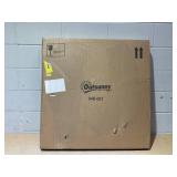 Outsunny 33" Patio Dining Table Round Cast Aluminium Outdoor Bistro Table with Umbrella Hole