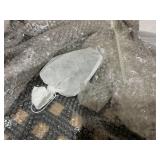 Outsunny 33" Patio Dining Table Round Cast Aluminium Outdoor Bistro Table with Umbrella Hole