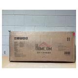 HOMCOM Modern Shoe Storage Bench, Entry Way Bench with Cushion, 2 Drawers, Storage Ottoman Bench, Holds 8 Pairs, Black