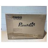 PawHut 33" Small Animal Cage with Playpen, Bunny Hutch Indoor for Guinea Pigs Hedgehogs with Accessories, Water Bottle, Food Dish, Feeding Trough