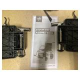 Medline Basic Steel Transport Chair 19in Seat 300lbs Gray/Burgundy 1Ct