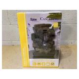 Alpine Corporation 13" Resin Waterfall Tabletop Fountain with LED Lights Gray - Alpine Corporation: Indoor Sculptural Fountain, Electric Powered, 2 Basins