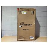 Outsunny Patio Furniture Set, 4 Piece Indoor Outdoor PE Wicker Conversation Set with Chairs, Loveseat Sofa, Cushions, Glass Table for Backyard, Sunroom, Pool, Garden, Light Gray