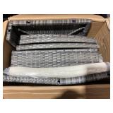 Outsunny Patio Furniture Set, 4 Piece Indoor Outdoor PE Wicker Conversation Set with Chairs, Loveseat Sofa, Cushions, Glass Table for Backyard, Sunroom, Pool, Garden, Light Gray