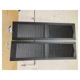 LOT OF 2 Builders Edge 14.5 in. x 52 in. Louvered Vinyl Exterior Shutters Pair in Black