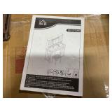 HOMCOM Vanity Desk Set with Mirror and Lights, Cushioned Stool, Storage Drawer, Cabinet, Shelves for Bedroom, White 42" W x 15.9" D x 54.1"H