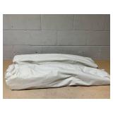 Outsunny Folding Rocking Camping Chairs, Portable Chairs with Headrest, Cooler Bag, Cup Holder, Carry Bag, 2 Pack, Cream