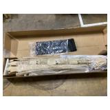 Costway 10FT Hanging Offset Umbrella 32 LED Lights Beige