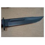 Ka-Bar Dogs Head Fighting Knife with Scabbard and Leather Sheath