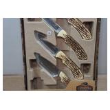Mossy Oak 4-Pack Stag Finish Knife Set