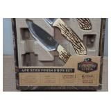 Mossy Oak 4-Pack Stag Finish Knife Set