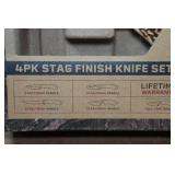 Mossy Oak 4-Pack Stag Finish Knife Set