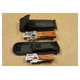 *2* Gun Shaped Folding Knives with Lights