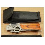 *2* Gun Shaped Folding Knives with Lights